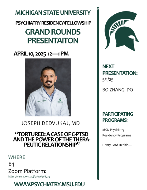 J. Dedvukaj Grand Rounds Flyer